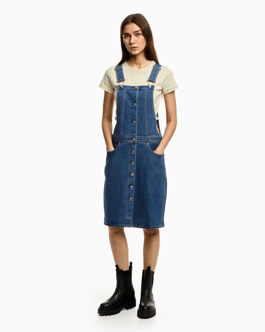 Midi Dungaree Dress