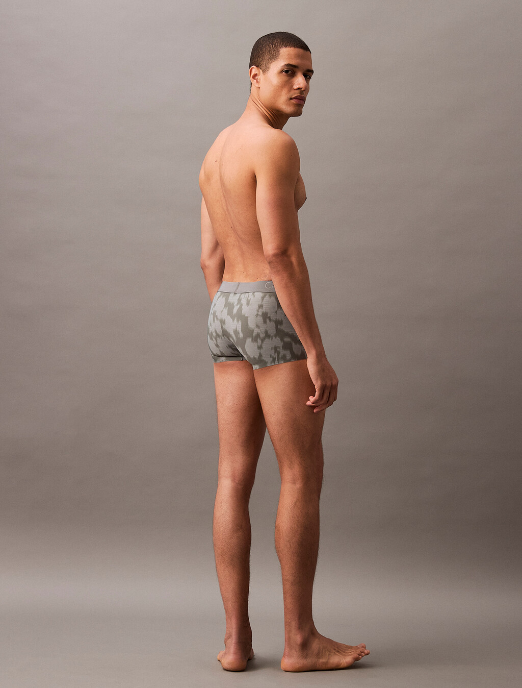CK Black Print Low Rise Trunk, 18323 RIBBED PRINT+PLATINUM RUST, hi-res