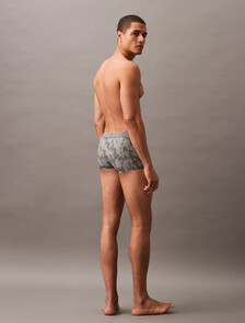 CK Black Print Low Rise Trunk, 18323 RIBBED PRINT+PLATINUM RUST, hi-res