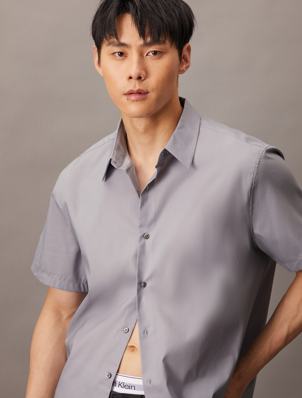 Technical Classic Shirt, Lilac Gray, hi-res