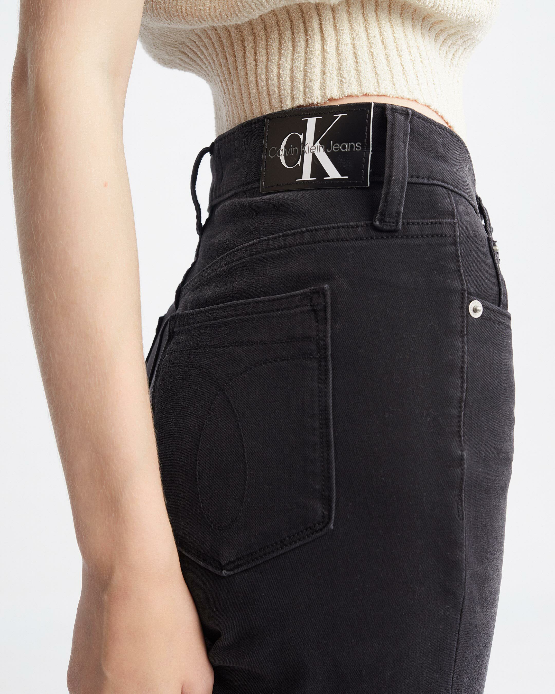 Ultimate Stretch High Rise Skinny Black Ankle Jeans Washd Black