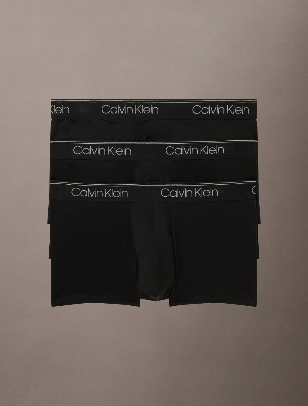 Calvin Klein Logo 低腰貼身短版四角褲 3 件組, Black, hi-res