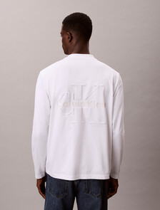 壓花標誌寬版 T 恤, Bright White, hi-res