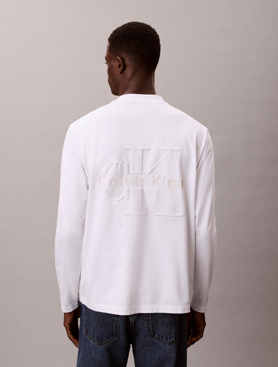 壓花標誌寬版 T 恤