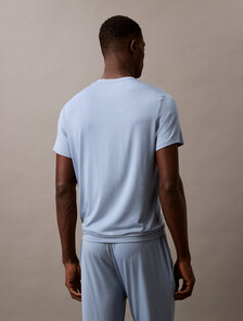 Ultra Soft Modal Henley Sleep T-Shirt, Faded Denim, hi-res