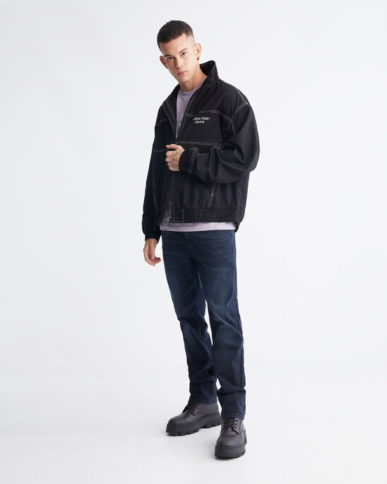 Varsity 弧形標誌企領外套