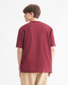KHAKIS STENCIL LOGO RELAXED TEE, Deep Rouge, hi-res