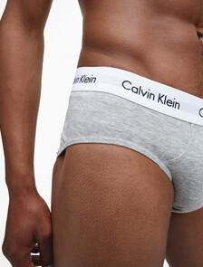 Cottons Stretch 低腰三角褲(3件組), 1 Black/ 1 White/ 1 Grey Heather, hi-res