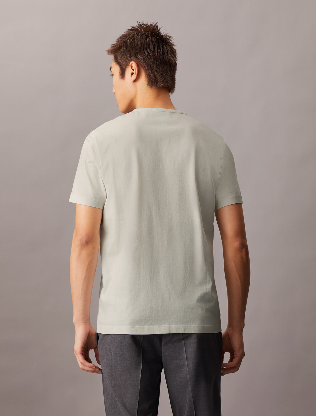 The Calvin Double Mercerized Tee, Vaporous Gray, hi-res