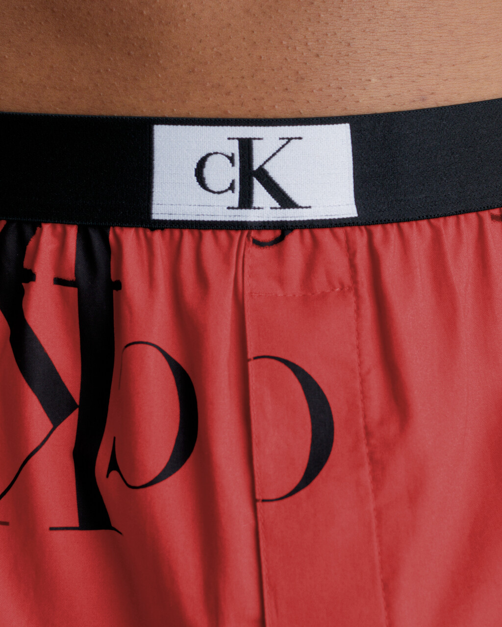 Calvin Klein 1996 Woven  Cotton Boxers, MELTING CK PRINT+JAZZBERRY JAM, hi-res