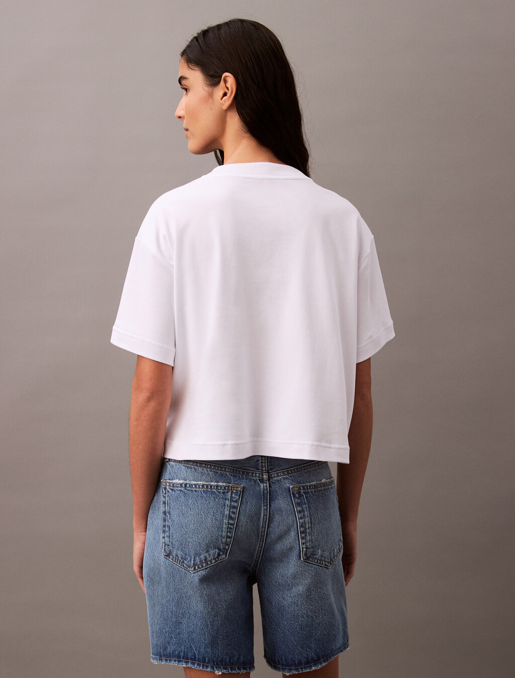 Cropped Floral Print T-shirt, Brilliant White, hi-res