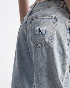 90 年代披邊褲腰直筒牛仔褲, Light Blue Cut Wb, hi-res