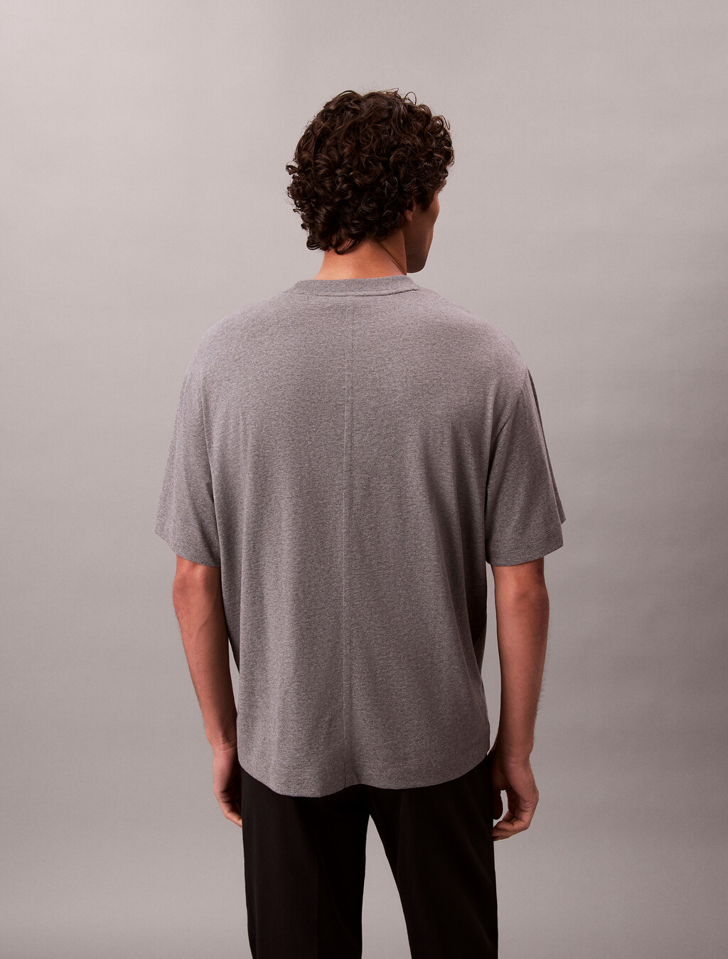 CK Emblem Patch Tee, Med Grey Heather, hi-res