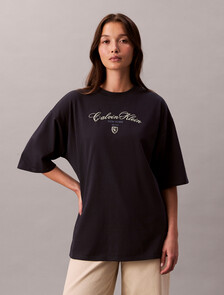 Script Logo Graphic Relaxed T-Shirt, Inkwell, hi-res