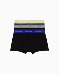 COTTON STRETCH 低腰貼身短版四角褲（3 件組）, BLACK W CLEMATIS WB/BLACK W GREY HTR WB/, hi-res