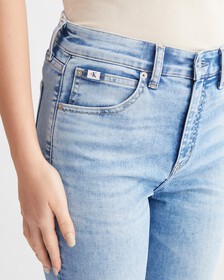 37.5 HIGH RISE FLARE JEANS, Light Blue Split Tab, hi-res