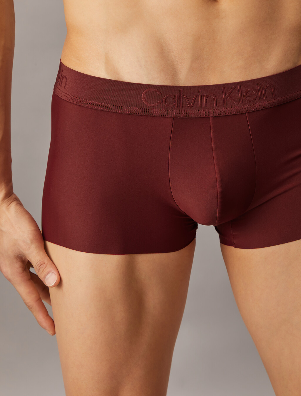 CK Black 低腰平角內褲, RUBY WINE, hi-res