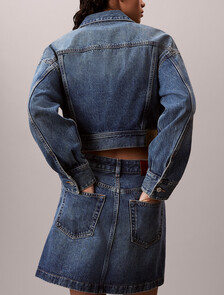 Denim Mini Wrap Skirt, COLD SPRINGS, hi-res