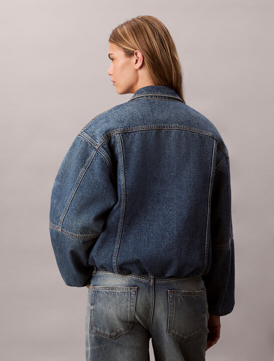 Relaxed Denim Bubble Jacket