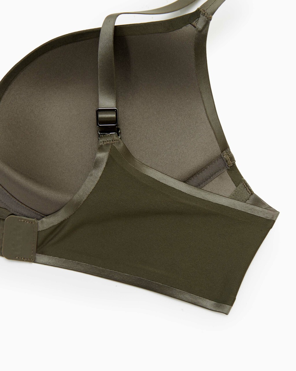 CK BLACK STRUCTURE PUSH UP PLUNGE BRA, PLATINUM GREY, hi-res