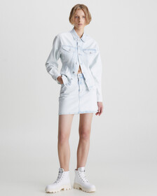 精裁緊身牛仔外套, Denim Light, hi-res