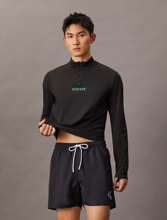 Medium Drawstring Swim Shorts - CK Monogram