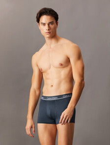 3 件套組 CK Micro Plus 低腰平口內褲, BLACK/ TURBULENCE/ GREY HEATHER, hi-res