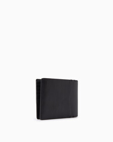 Institutional 標誌飾牌對摺式銀包, BLACK, hi-res