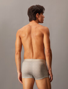 1966 超細纖維低腰平口內褲, EMBOSSED MONOGRAM PRINT_VINTAGE KHAKI, hi-res