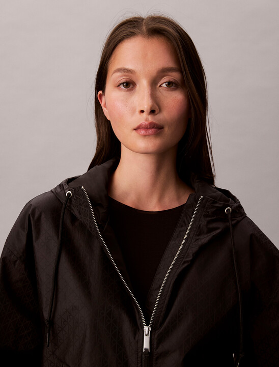 All Over Print Logo Jacquard Wind Jacket