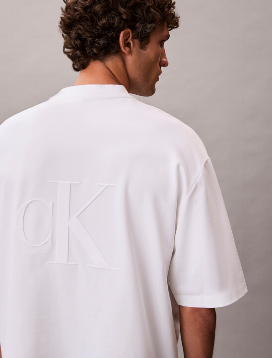 Embossed Monogram Cooling Pique Relaxed Tee