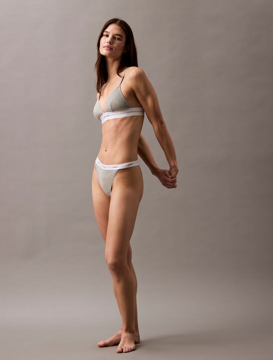 棉質莫代爾羅紋薄襯三角胸圍