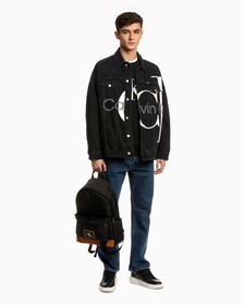 ORGANIC COTTON MONOGRAM SWEATSHIRT, Ck Black, hi-res