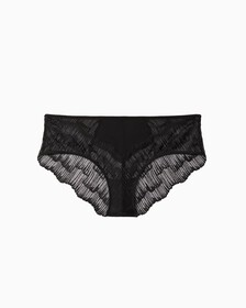 CK BLACK LINEAR LACE HIPSTER, Black, hi-res