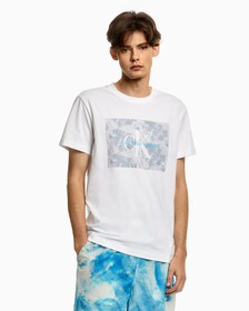 Water Splash Print Tee, Bright White, hi-res