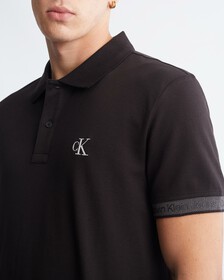 標誌袖口 Polo 裇, Ck Black, hi-res