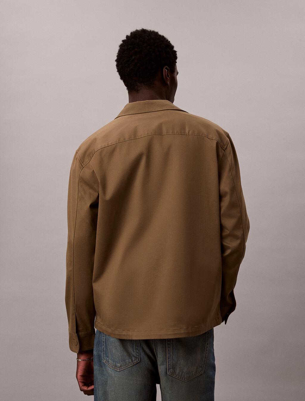 寬版棉質襯衫式外套, Capers, hi-res