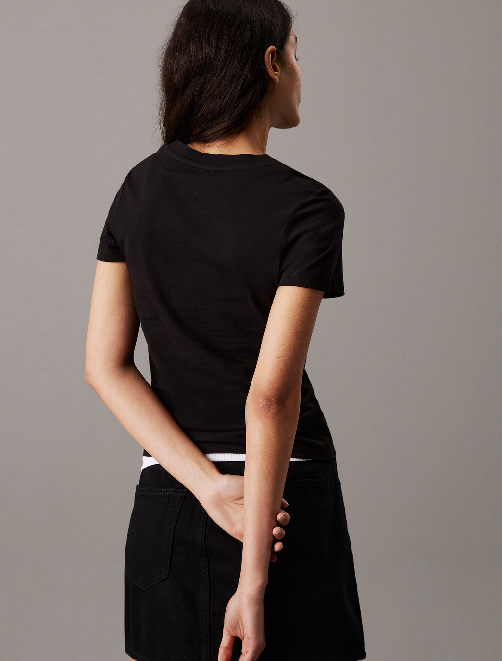 Monogram 標誌修身 T 恤, Ck Black, hi-res