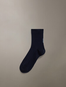 Logo Mid Crew Sock, NAVY, hi-res