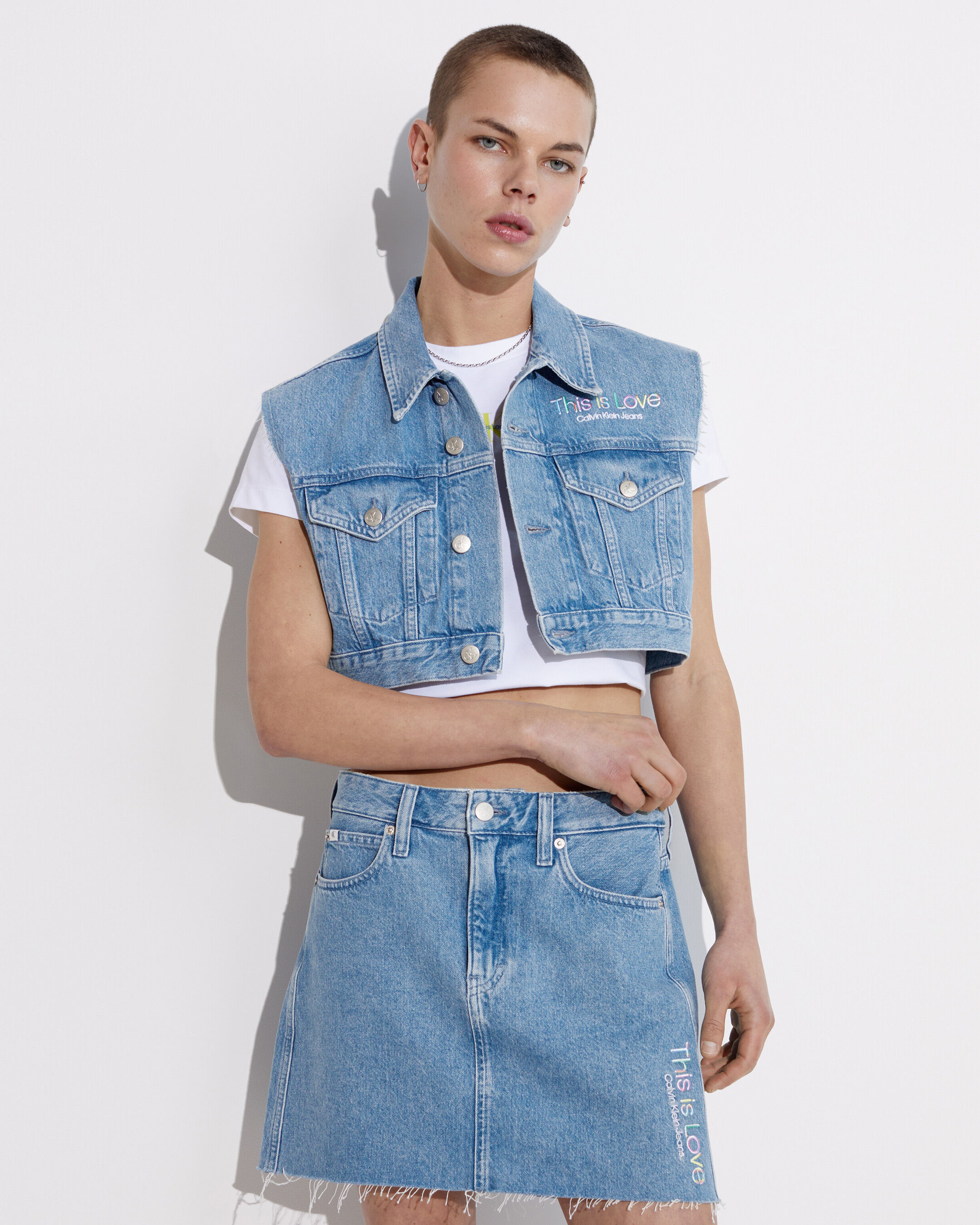 Calvin klein pride jean jacket deals