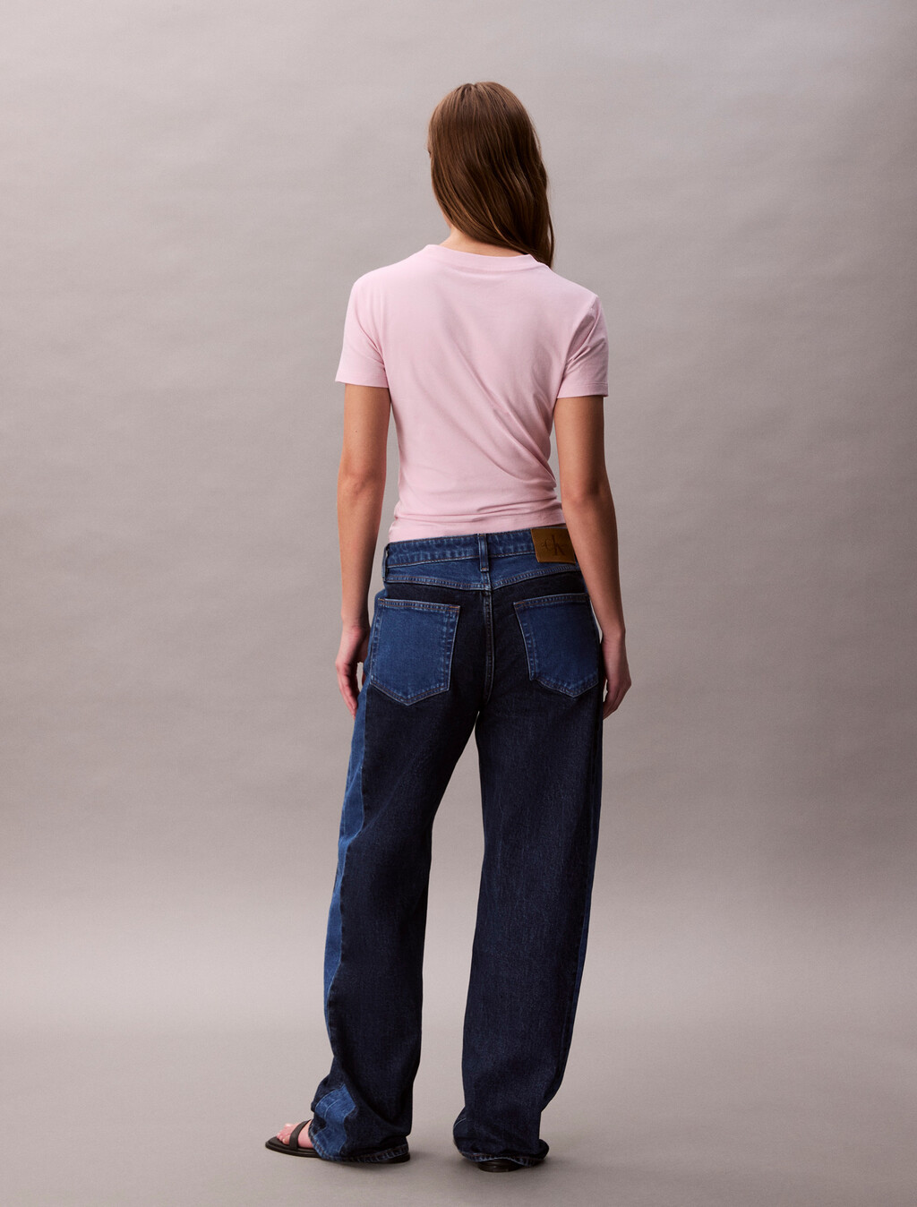 Oval Logo Print Slim Tee, Sweet Pink, hi-res