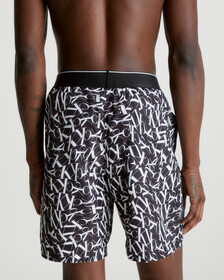 CK MONOGRAM BOARD SHORTS, Ck One Warped Monogram Black Aop, hi-res