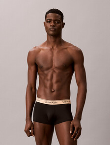 3 件裝低腰平口內褲 - Microfibre Stretch, Black Bodies w/ Gulf Blue/Light Cast/Peach Bliss W, hi-res