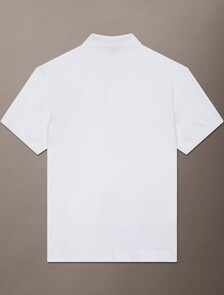 Embossed Monogram Tipped Polo, Brilliant White, hi-res