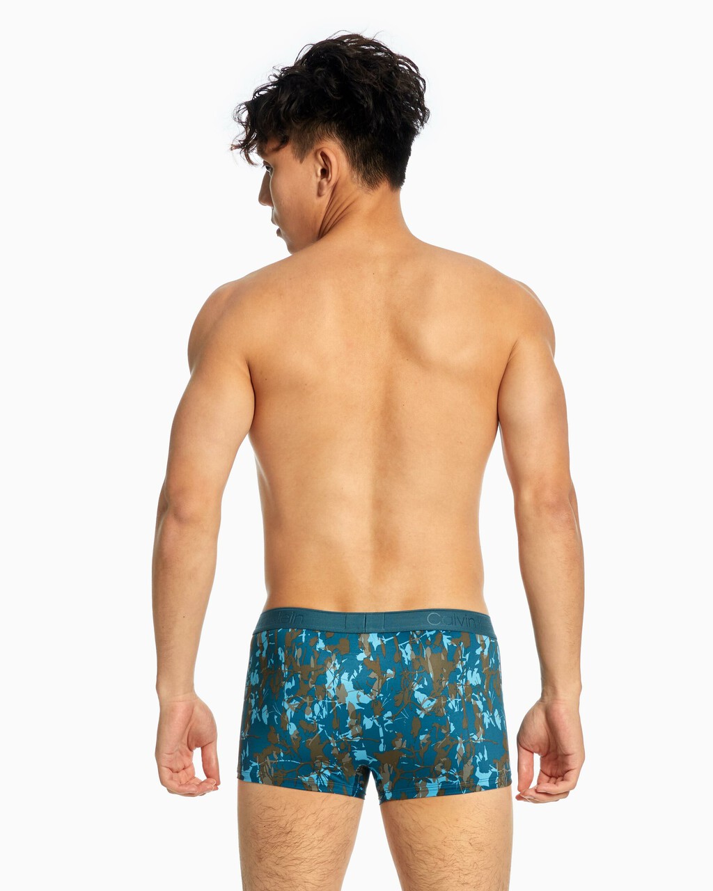 CK BLACK MICRO LOW RISE TRUNK, MIRROR FLORAL SUGARY BLUE, hi-res