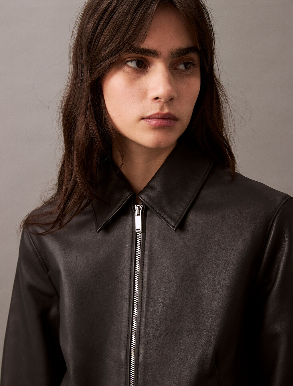 Nappa Leather Jacket, Black Beauty, hi-res