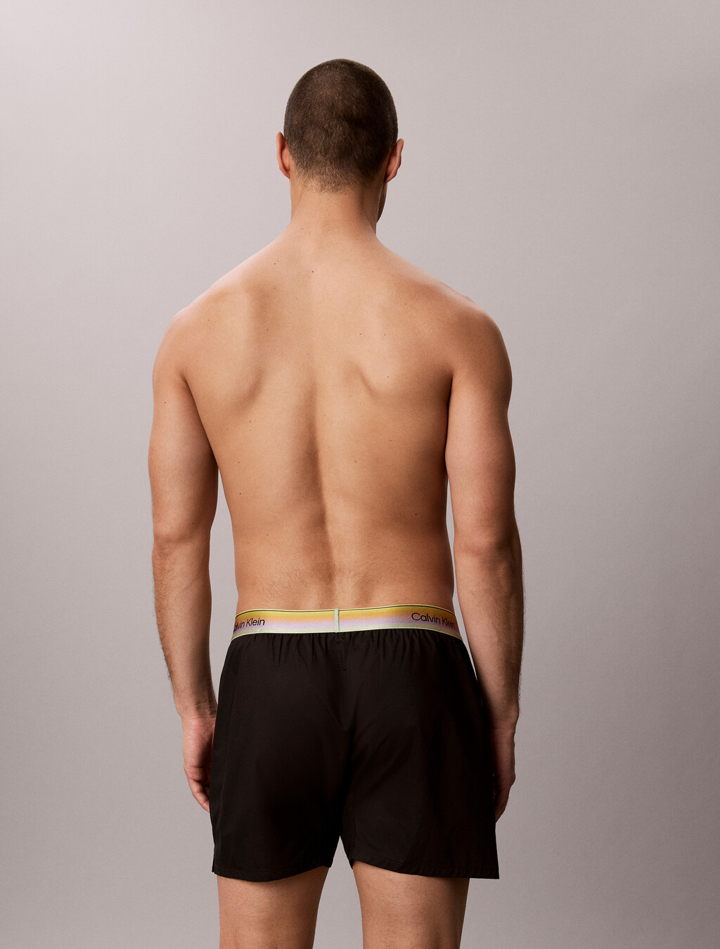 Pride 府綢棉四角內褲, Black, hi-res