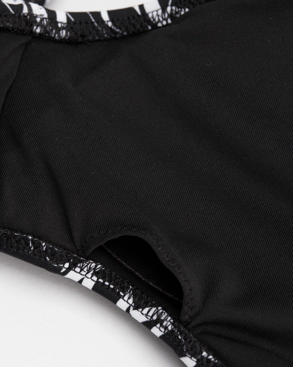 CK ONE WARPED MONOGRAM SWIM BRALETTE, Ck One Warped Monogram Black Aop, hi-res