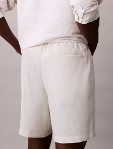 Linen Blend Pull-on Shorts, Moonstruck, hi-res