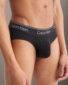 Athletic Cotton 2 Pack Hip Briefs, BLACK/GREY HEATHER, hi-res